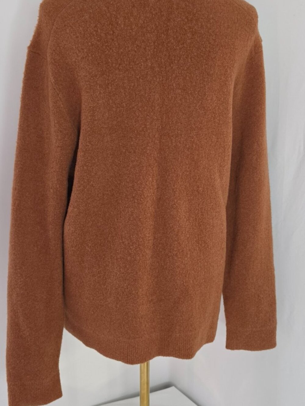 Club Monaco Reversible Wool Blend Sweater Large Brown Charcoal Crewneck - Picture 2 of 7
